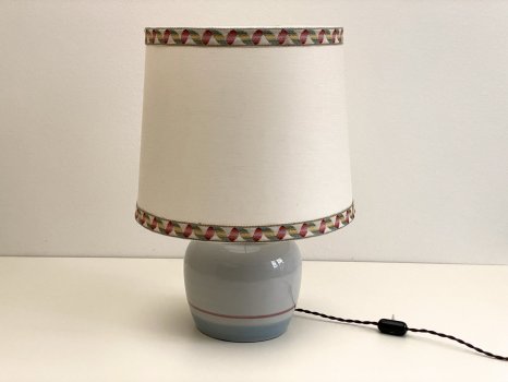 LAMPADA CERAMICA AZZURRA E ROSA