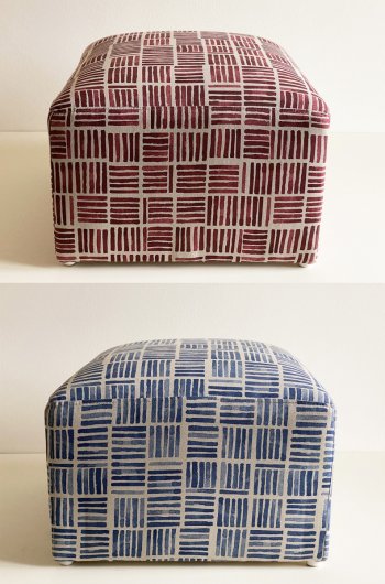 COPPIA POUFS ANNI 70