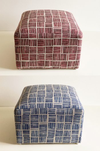 COPPIA POUFS ANNI 70