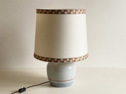 LAMPADA CERAMICA AZZURRA E ROSA